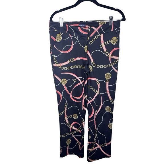 Nelly M Stretch Pants Nautical Anchors Boating Beach Club Sz XS - Picture 1 of 6